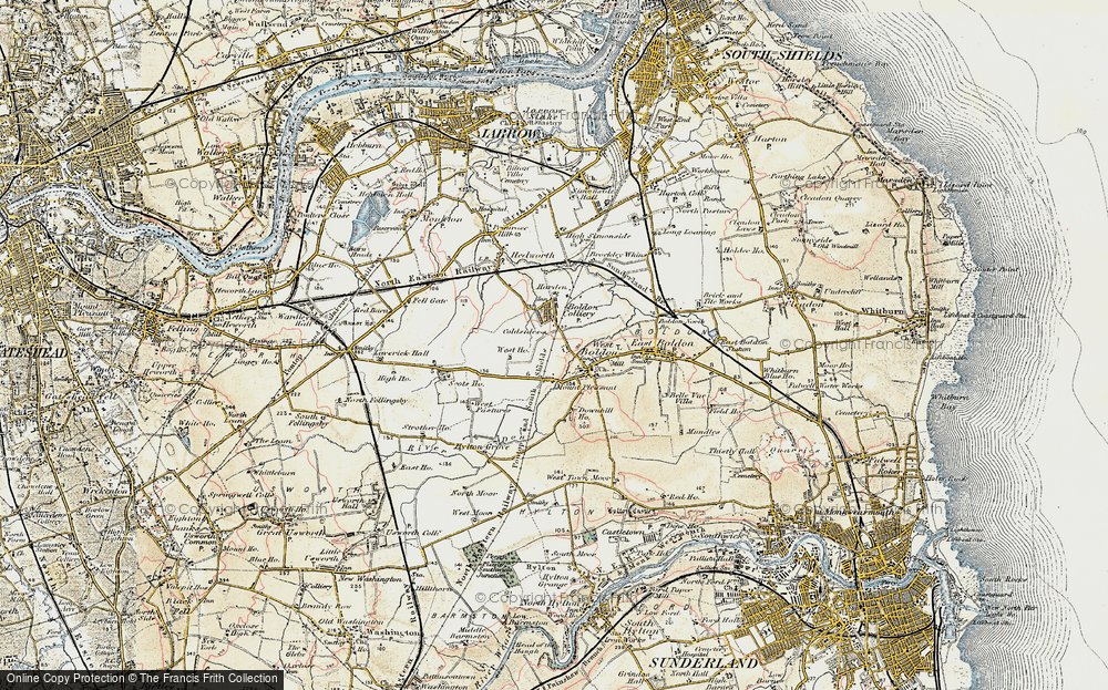 Old Map of Boldon Colliery, 1901-1904 in 1901-1904