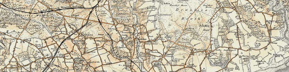 Old map of Boldre in 1897-1909
