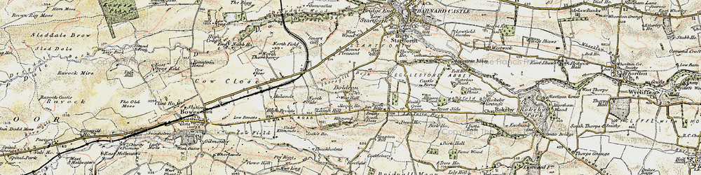 Old map of Boldron in 1903-1904