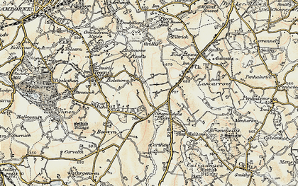 Old map of Bolenowe in 1900