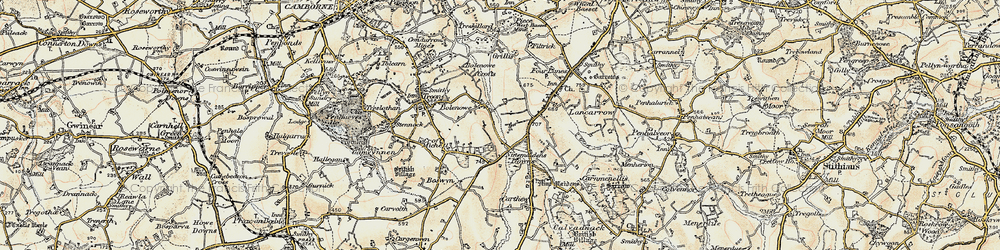 Old map of Bolenowe in 1900
