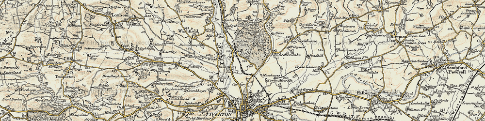 Old map of Worth Ho in 1898-1900