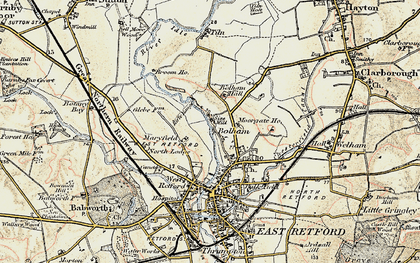 Old map of Bolham in 1902-1903