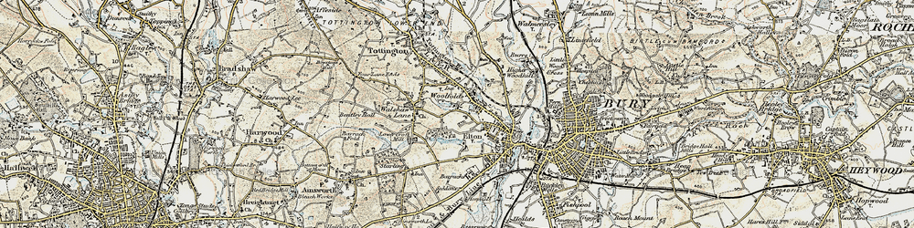 Old map of Bolholt in 1903