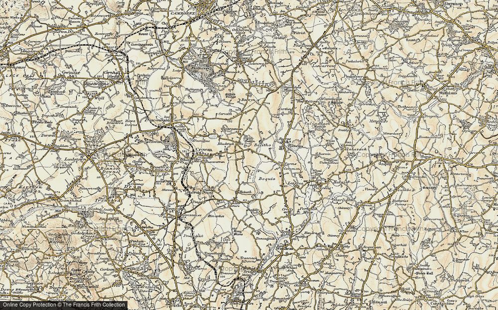 Old Map of Bolitho, 1900 in 1900