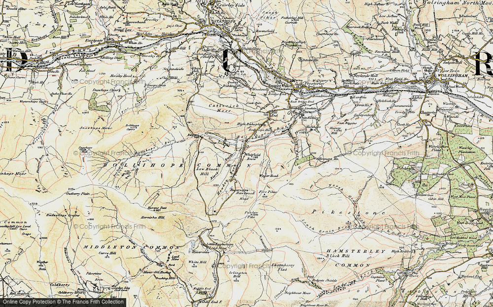 Old Map of Bollihope, 1901-1904 in 1901-1904