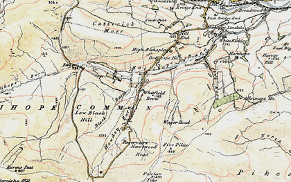Old map of Bollihope Shield in 1901-1904