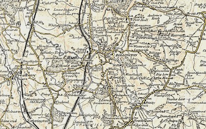 Old map of Bollington in 1902-1903