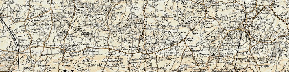 Old map of Bolney in 1898