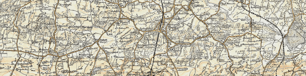 Old map of Bolnore in 1898