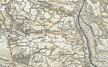 Old map of Bolsterstone in 1903