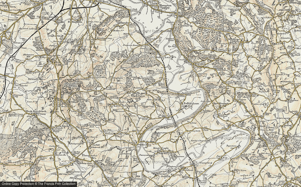 Old Map of Bolstone, 1899-1900 in 1899-1900