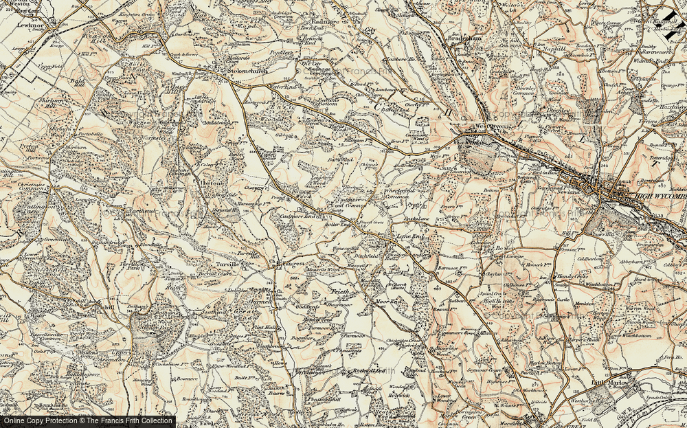 Old Map of Historic Map covering Barn Wood in 1897-1898