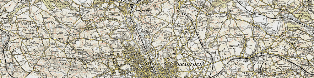 Old map of Bolton in 1903-1904