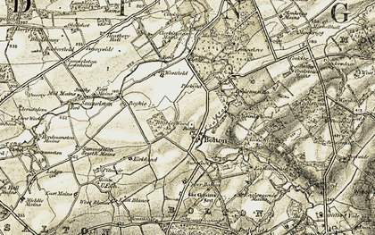 Old map of Burnfoot in 1903