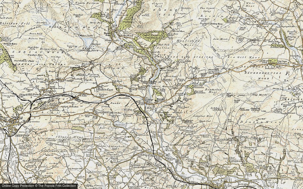 Old Map of Bolton Abbey, 1903-1904 in 1903-1904