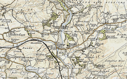 Old map of Bolton Abbey in 1903-1904