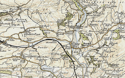 Old map of Bolton Abbey Station in 1903-1904