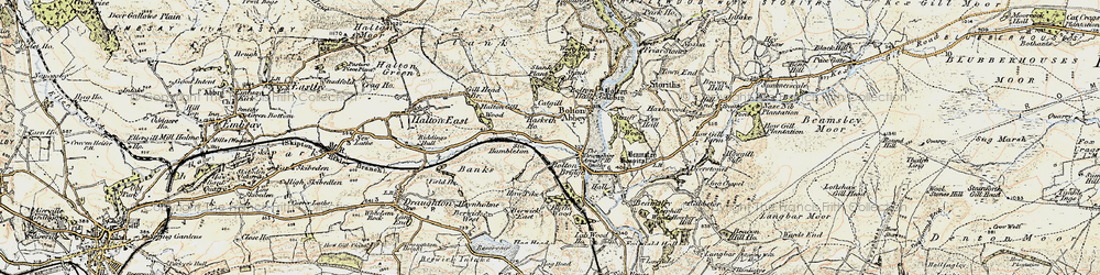 Old map of Bolton Abbey Station in 1903-1904