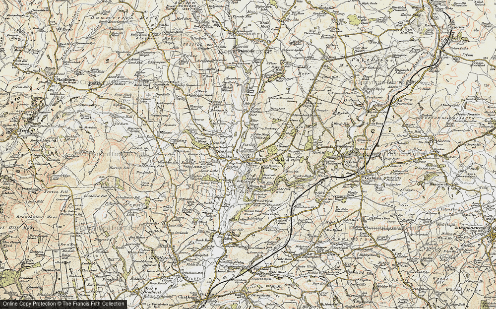 Old Map of Historic Map covering Admiral's Wood in 1903-1904