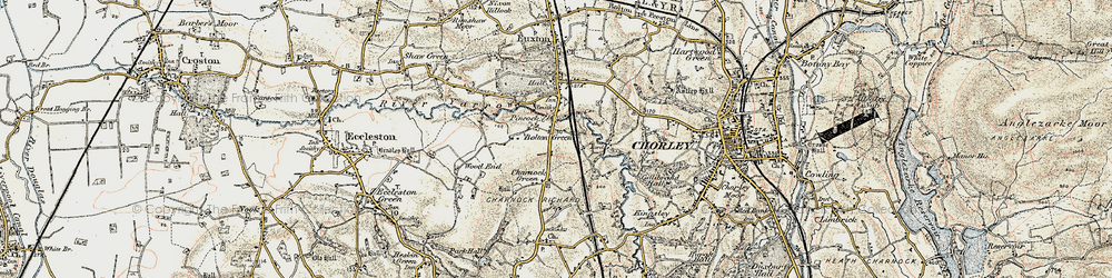 Old map of Bolton Green in 1903