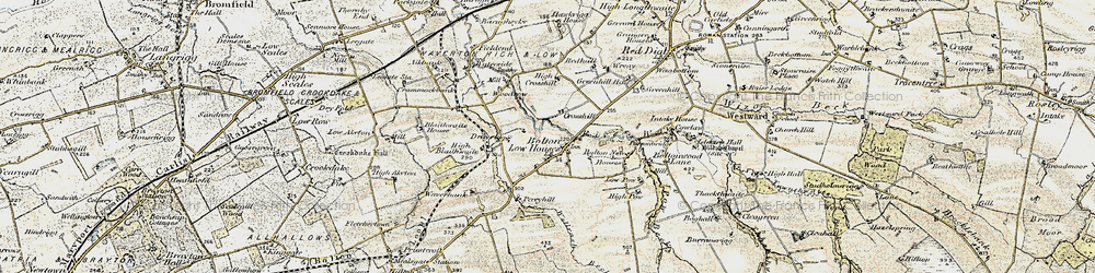 Old map of Bolton Low Houses in 1901-1904