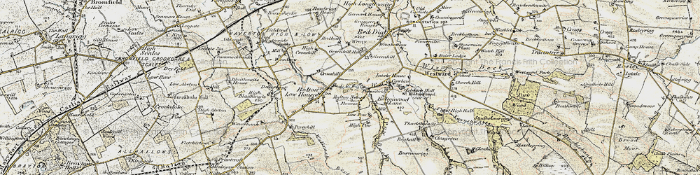 Old map of Wreay, The in 1901-1904
