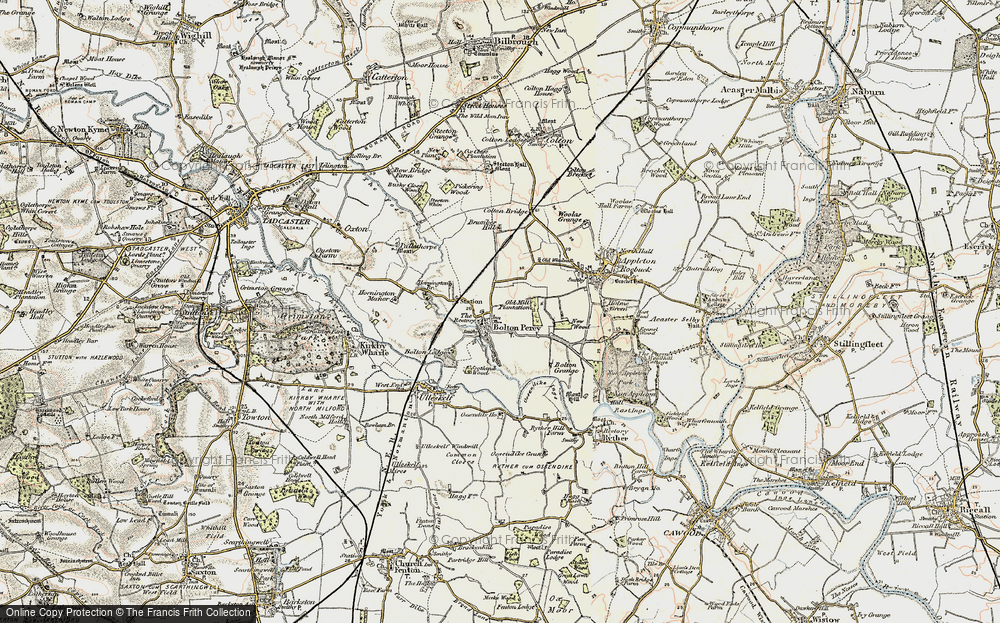 Old Map of Bolton Percy, 1903 in 1903