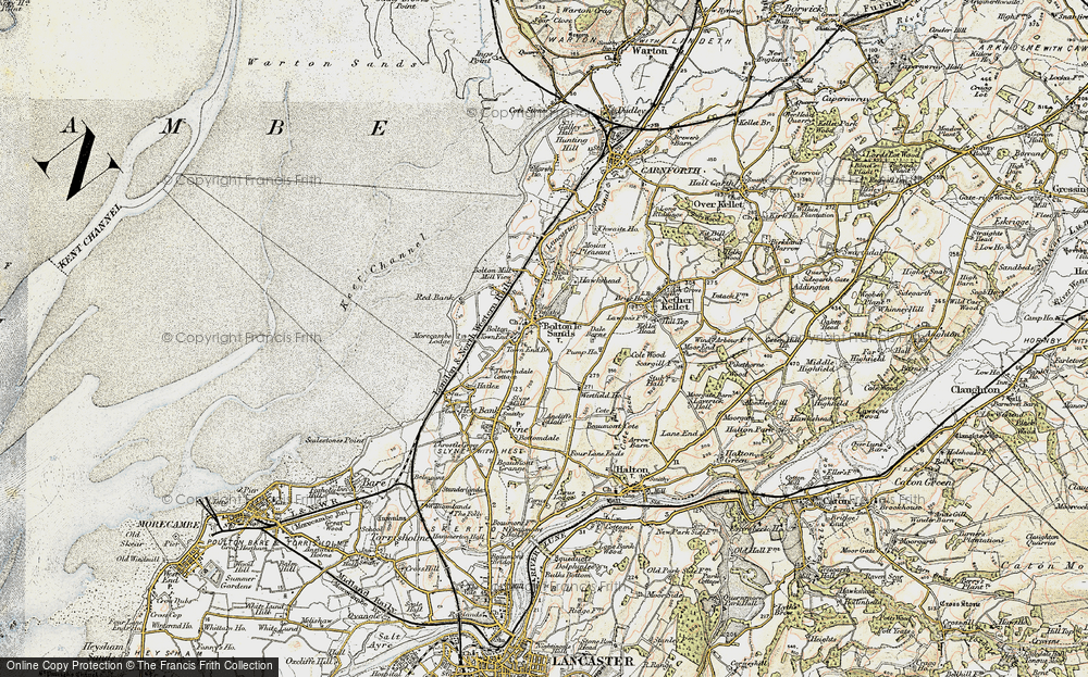 Old Map of Historic Map covering Beaumont Cote in 1903-1904