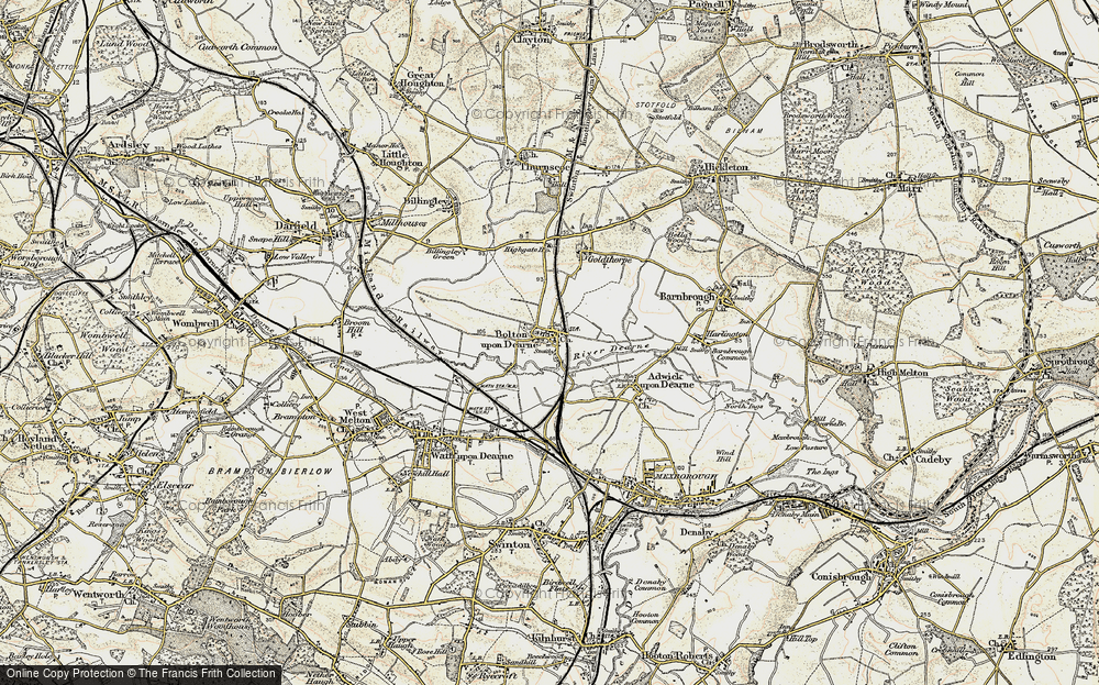 Old Map of Historic Map covering Bolton Common in 1903