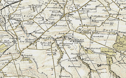 Old map of Bolton Wood Lane in 1901-1904