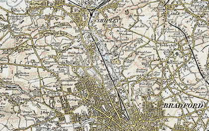Old map of Bolton Woods in 1903-1904