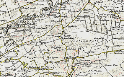 Old map of Boltonfellend in 1901-1904
