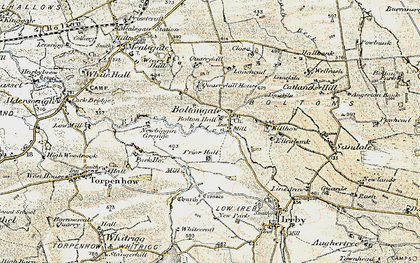 Old map of Lane Head in 1901-1904