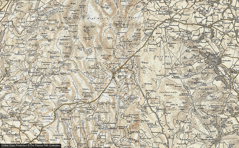 Old Map of Bolventor, 1900 in 1900