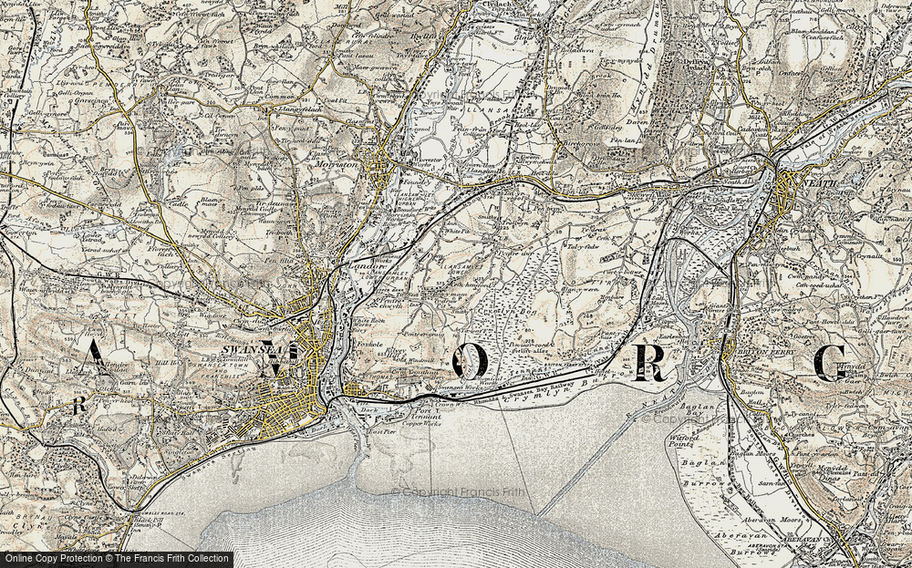 Old Map of Bon-y-maen, 1900-1901 in 1900-1901