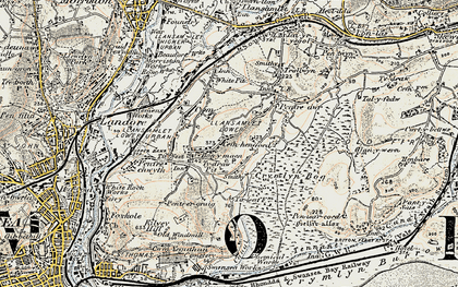 Old map of Bon-y-maen in 1900-1901