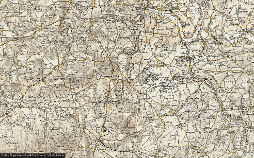 Old Map of Boncath, 1901 in 1901