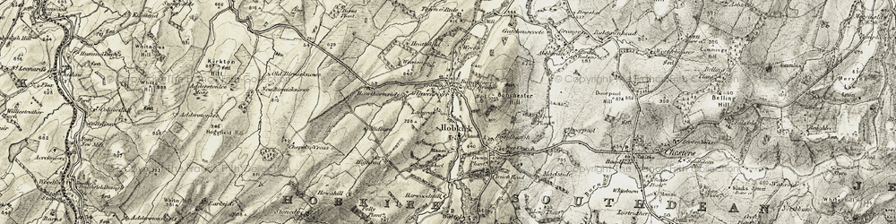 Old map of Bonchester Bridge in 1901-1904