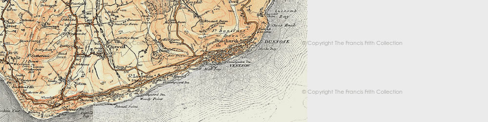 Old map of Monks Bay in 1899