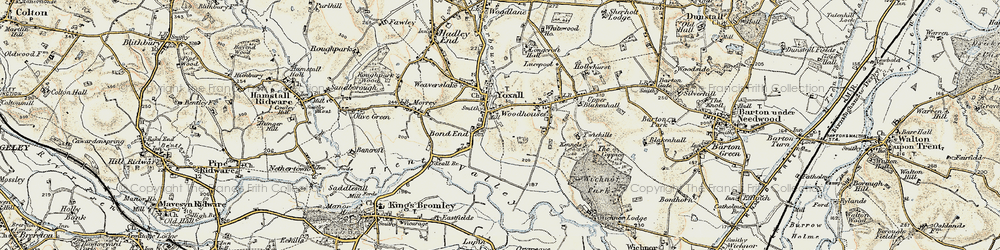 Old map of Bond End in 1902