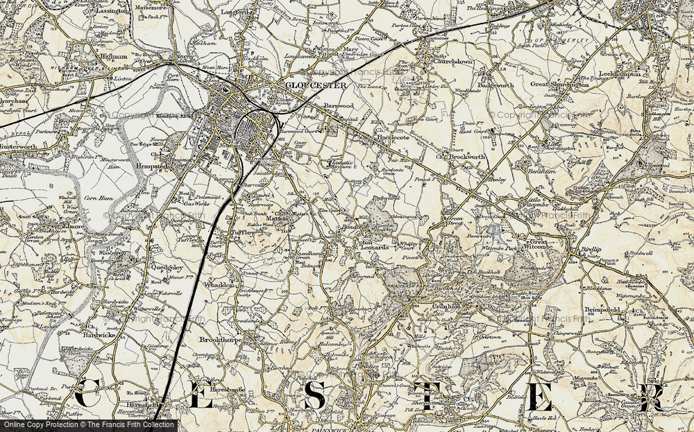 Old Map of Bondend, 1898-1900 in 1898-1900