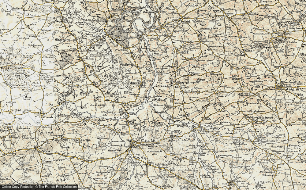 Old Map of Historic Map covering Brimblecombe Brake in 1899-1900