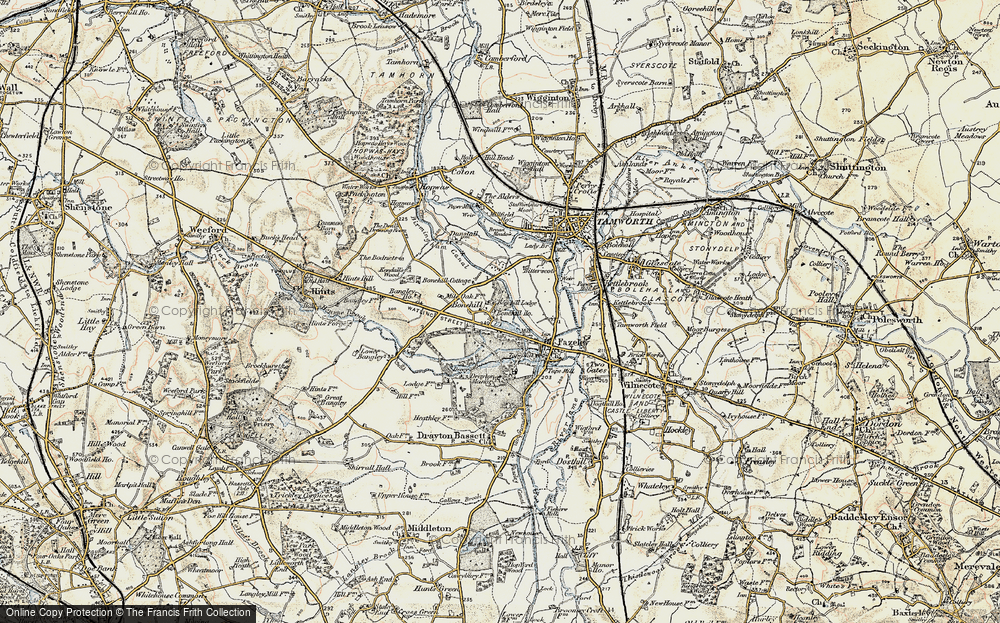 Old Map of Bonehill, 1901-1902 in 1901-1902