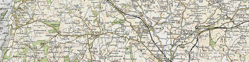 Old map of Brundrigg in 1903-1904