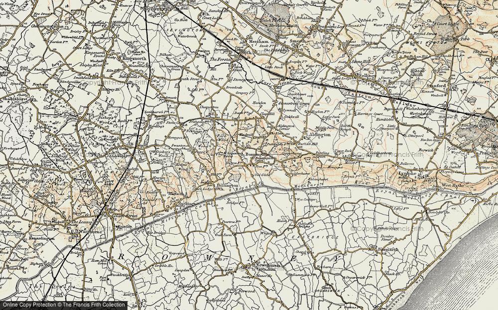 Old Map of Bonnington, 1897-1898 in 1897-1898