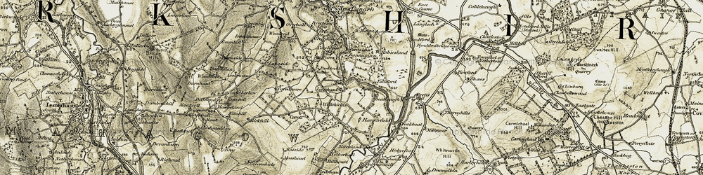 Old map of Bonnington Linn in 1904-1905