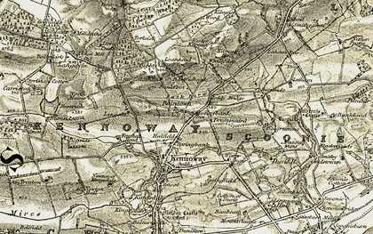 Old map of Toddy Bridge in 1903-1908