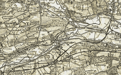 Old map of Bonnybridge in 1904-1907