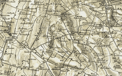Old map of Backburn in 1909-1910